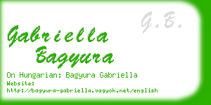 gabriella bagyura business card